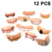 Rough Teeth Ugly Teeth Dentures Teeth Vampire Dentures Halloween Costume Party, Style 1
