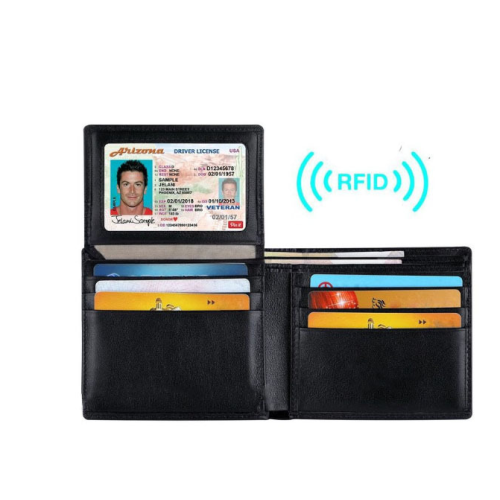 Men's Leather RFID Blocking Passcase Security Wallet 1