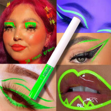 Neon Eyeliner Set, Luminous Waterproof Long Lasting Fluorescent Eyeliner, Green