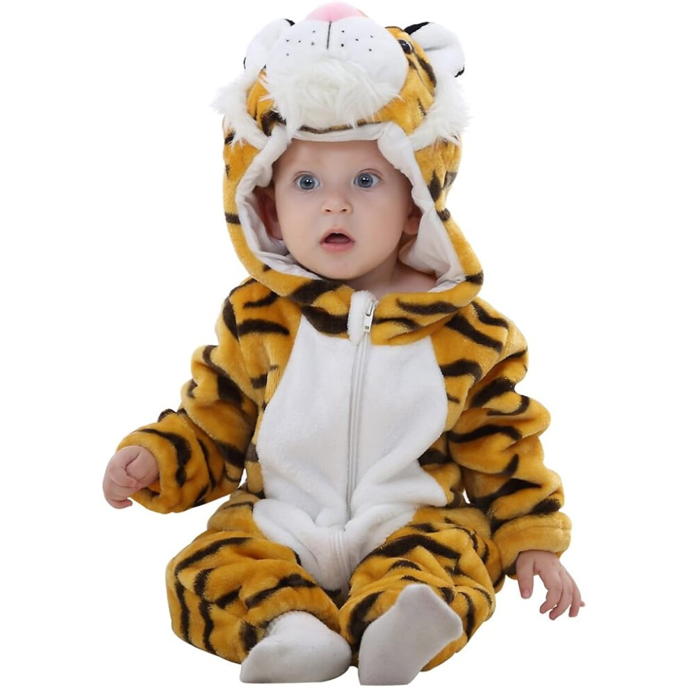 Photos - Fancy Dress Unisex Baby Romper Winter and Autumn Flannel Jumpsuit Animal Cosplay Outfits - 90CM Not,Specified