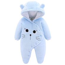 Baby Hooded Rompers Winter Jumpsuit Infants Rompers,Gray 3-6 Months