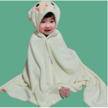 Children's bath towel super soft hooded towel super absorbent bathrobe blanket-70*140 - white