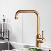 Sink yellow kitchen sink rotating 304 stainless steel hot and cold faucet household