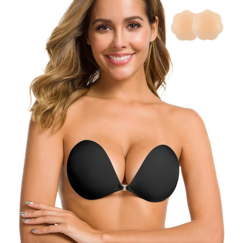 Adhesive push up bra hotsell
