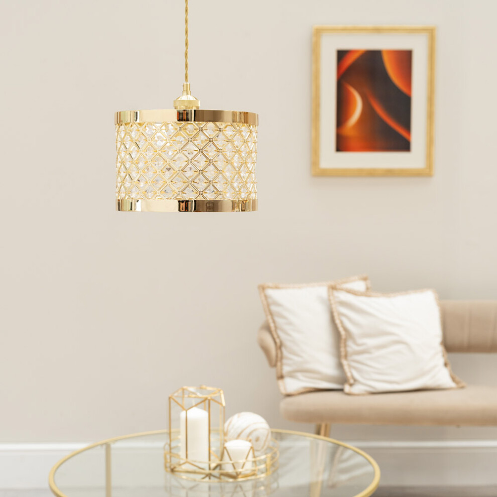 Hadley Multi Drum Jewel Pendant Ceiling Floor Table Light Lamp Shade