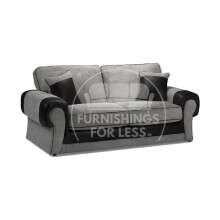(Black & Grey, 2 Seater) Portland Mixed Fabric Corner Sofa Range 2 Colours