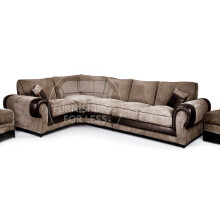 (Brown & Coffee, 5 Seater Left Hand Facing Corner) Portland Mixed Fabric Corner Sofa Range 2 Colours