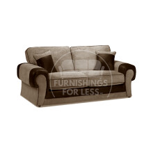 (Brown & Coffee, 2 Seater) Portland Mixed Fabric Corner Sofa Range 2 Colours