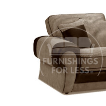 (Brown & Coffee, Armchair) Portland Mixed Fabric Corner Sofa Range 2 Colours