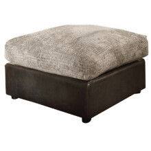 (Brown & Coffee, Foostool) Portland Mixed Fabric Corner Sofa Range 2 Colours