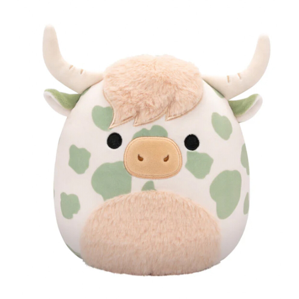 Squishmallows Celestino the Sage Green Spotted Highland Cow 7.5" Plush Soft Toy