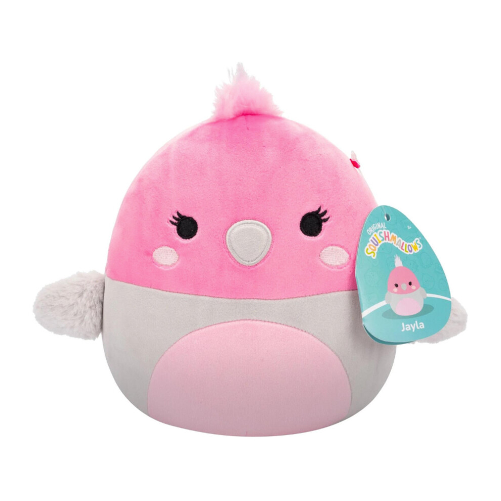 Squishmallows Jayla the Pink and Grey Galah Bird 7.5" Plush Soft Toy