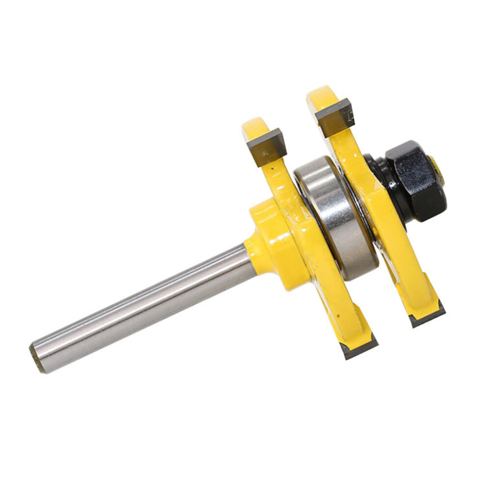 2PCS Tongue & Groove Adjustable Router Bit Set, 1/4'' Shank