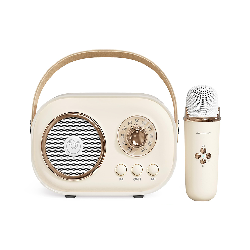 Chronus Mini Karaoke Machine for Kids,Portable Bluetooth Speaker with 1 Wireless Microphone,Toys for Girls Boys Gifts,Retro Speaker Set Stereo Sound-image-OPC-PFDNP5Z-NEW