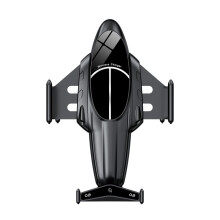 Car holder 15W wireless fast charging car mobile phone holder car air outlet mobile phone holder intelligent induction opening and closing(Black)