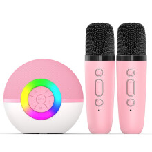 Mini karaoke stroj pre deti a dospelých Prenosný Bluetooth reproduktor s 2 bezdrôtovými mikrofónmi Darčekové hračky s prehrávaním