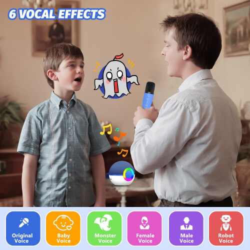 Chronus Kids Karaoke w/2 Mics, Bluetooth MP3 Speaker (3-12Y) 1