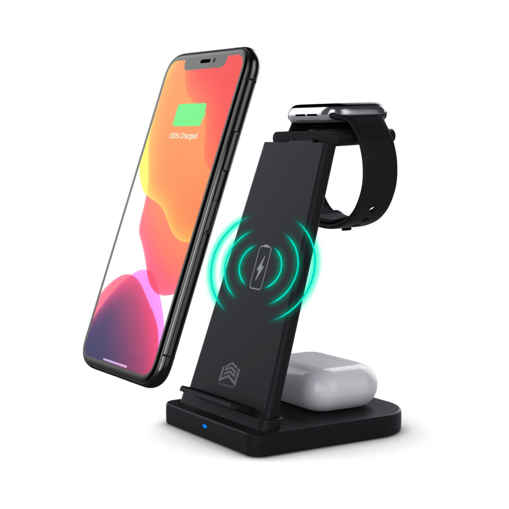 Chronus Wireless Charger, 3 In 1 Foldable,Compatible Withall Qi Smartphone Models, Apple Watch Stand, Airpods Charger, Compatible With 6976918015358