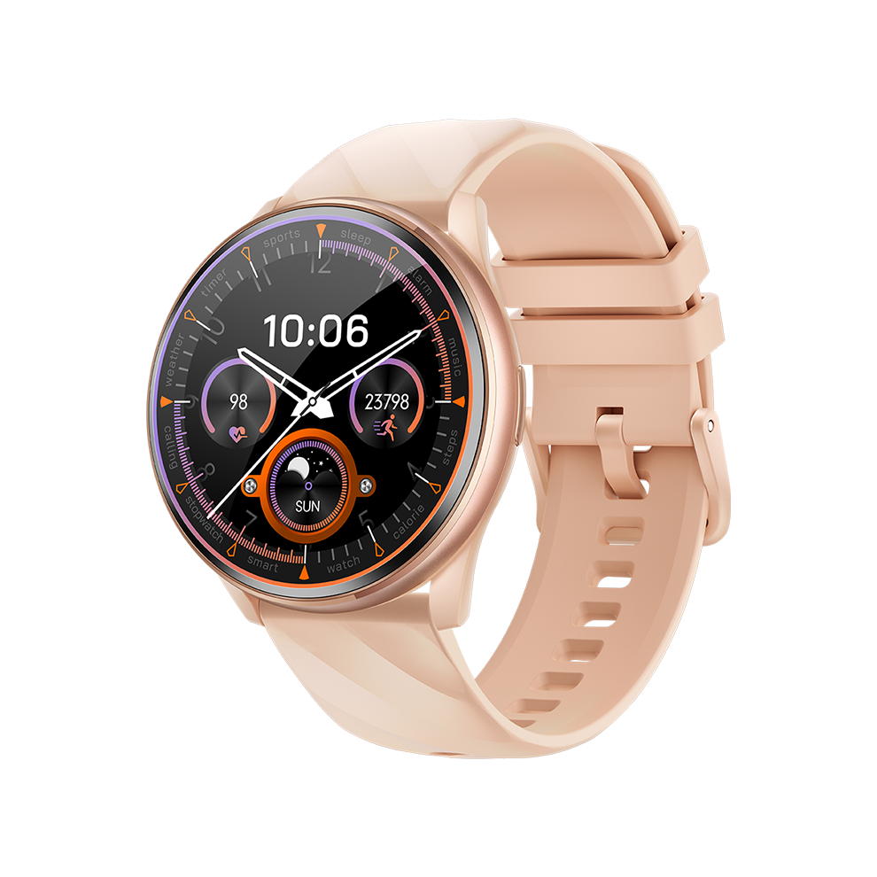 Chronus Smartwatch With Bluetooth Calling, Heart Rate, Blood Oxygen, Sleep Monitoring, Voice Assistant, Step Counter, And Sports Modes(Rose) 6976918016768