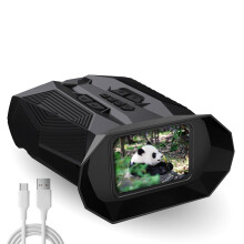 Gafas de visión nocturna digitales 4K, binoculares de visión nocturna infrarroja para adultos, pantalla grande de 3'', zoom de 20X.