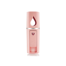 Extensões de Cílios de Atomização Facial Nano Portátil Mister Mini Steamer com Tanque de Água Visual de 20Ml Rosa