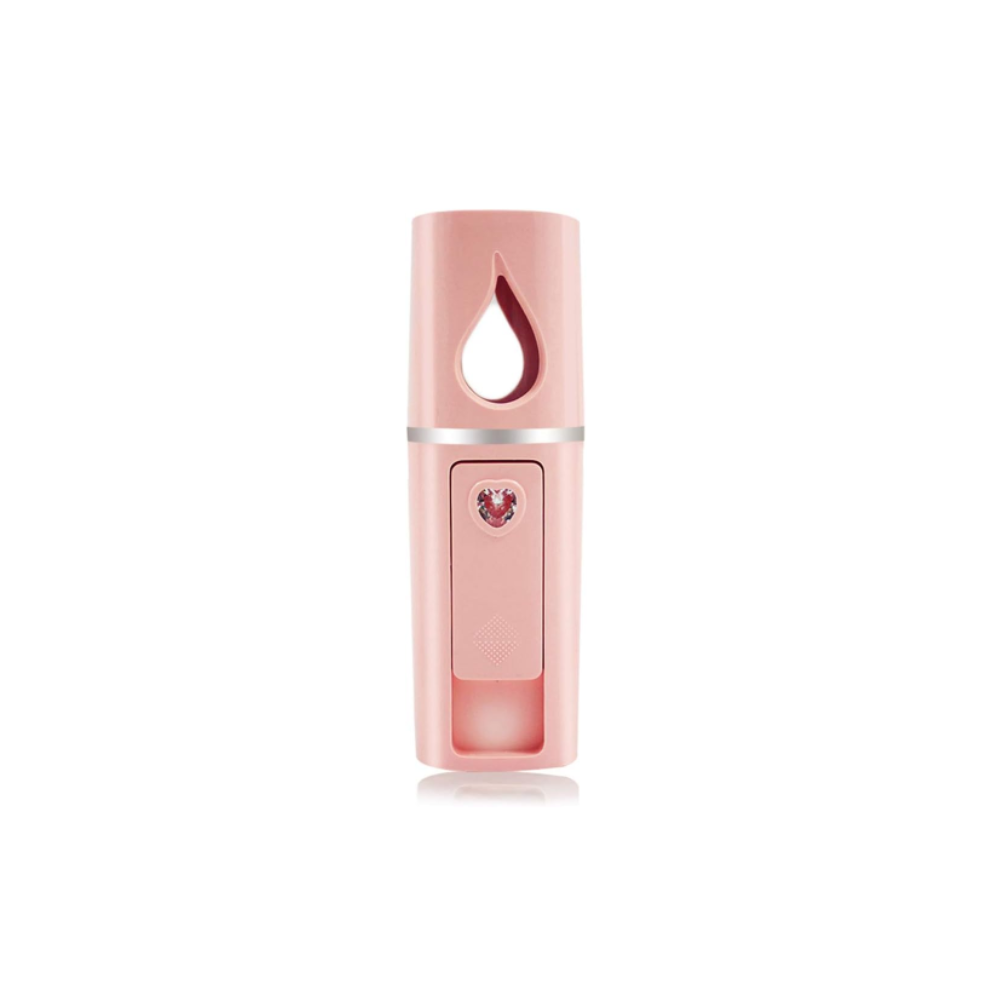 Chronus Pink Portable Nano Facial Mister Mini Facial Steamer Atomization Eyelash Extensions With 20Ml Visual Water Tank(Pink)