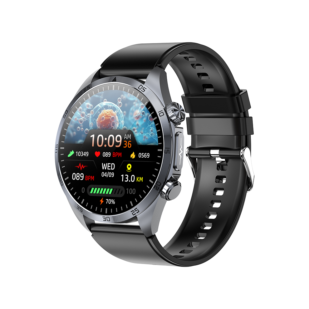 Chronus Smartwatch With Bluetooth Calling, Amoled Screen, Sleep And Pulse Monitoring, Ecg, Blood Oxygen, Temperature, And Health Tracking(Black) Black 6976918016836
