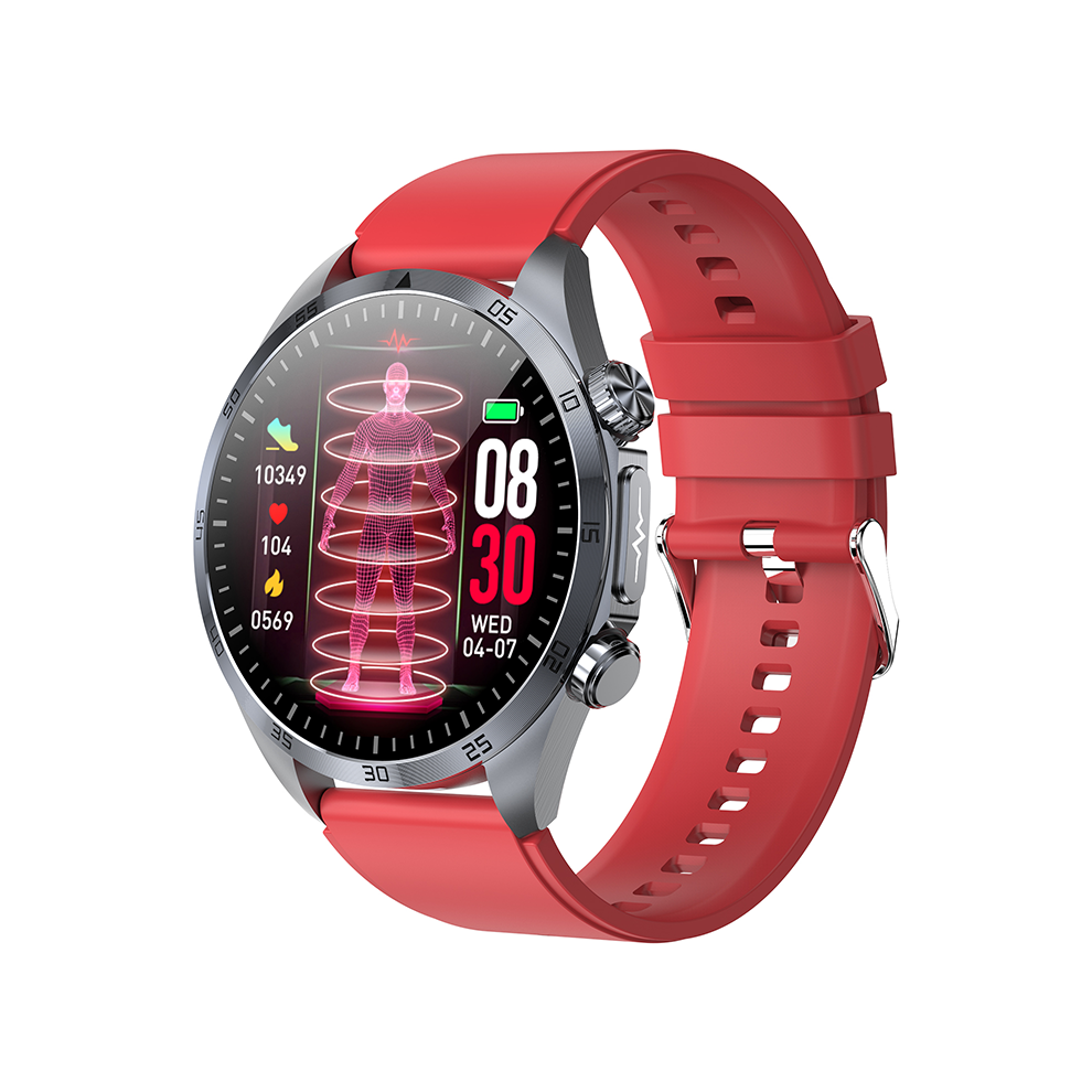 Chronus Smartwatch With Bluetooth Calling, Amoled Screen, Sleep And Pulse Monitoring, Ecg, Blood Oxygen, Temperature, And Health Tracking(Red) Red 6976918016850