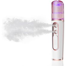 Nano Pulverizador Facial Vaporizador Facial de Névoa Fria Recarregável Por Usb Tanque de Água Visível Nano Pulverizador Branco