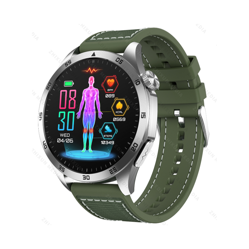 Chronus Smartwatch with Blood Sugar Monitoring, Micro Health Check, Uric Acid Detection, Bluetooth Calling, and SOS Feature(Green)