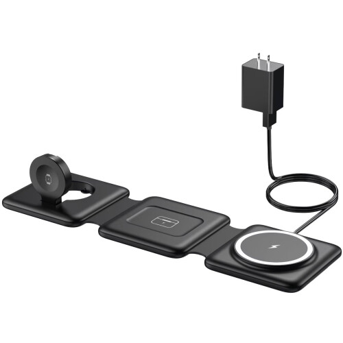 Station de charge magnétique pour appareils Apple, noire