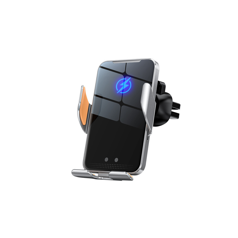 Chronus 15W Wireless Charging Car Air Outlet 360 Rotating Navigation Bracket Intelligent Induction Opening And Closing Bracket Alloy Body(Gray) Gray 6976918014801