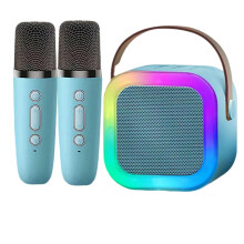 Karaoke stroj pre deti Karaoke stroj pre dievčatá s 2 bezdrôtovými mikrofónmi Mini prenosný Bluetooth reproduktor M