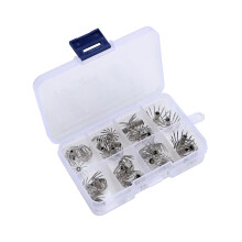 35PCS Stainless Steel Squid Jig Fishing Hooks Kit