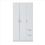 Timber Art Design UK Essentials 3-Door Double Wardrobe in White Spacious Bedroom Storage 3