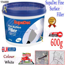 White Multi-Purpose Interior Exterior Fine Surface Filler Tub 600g