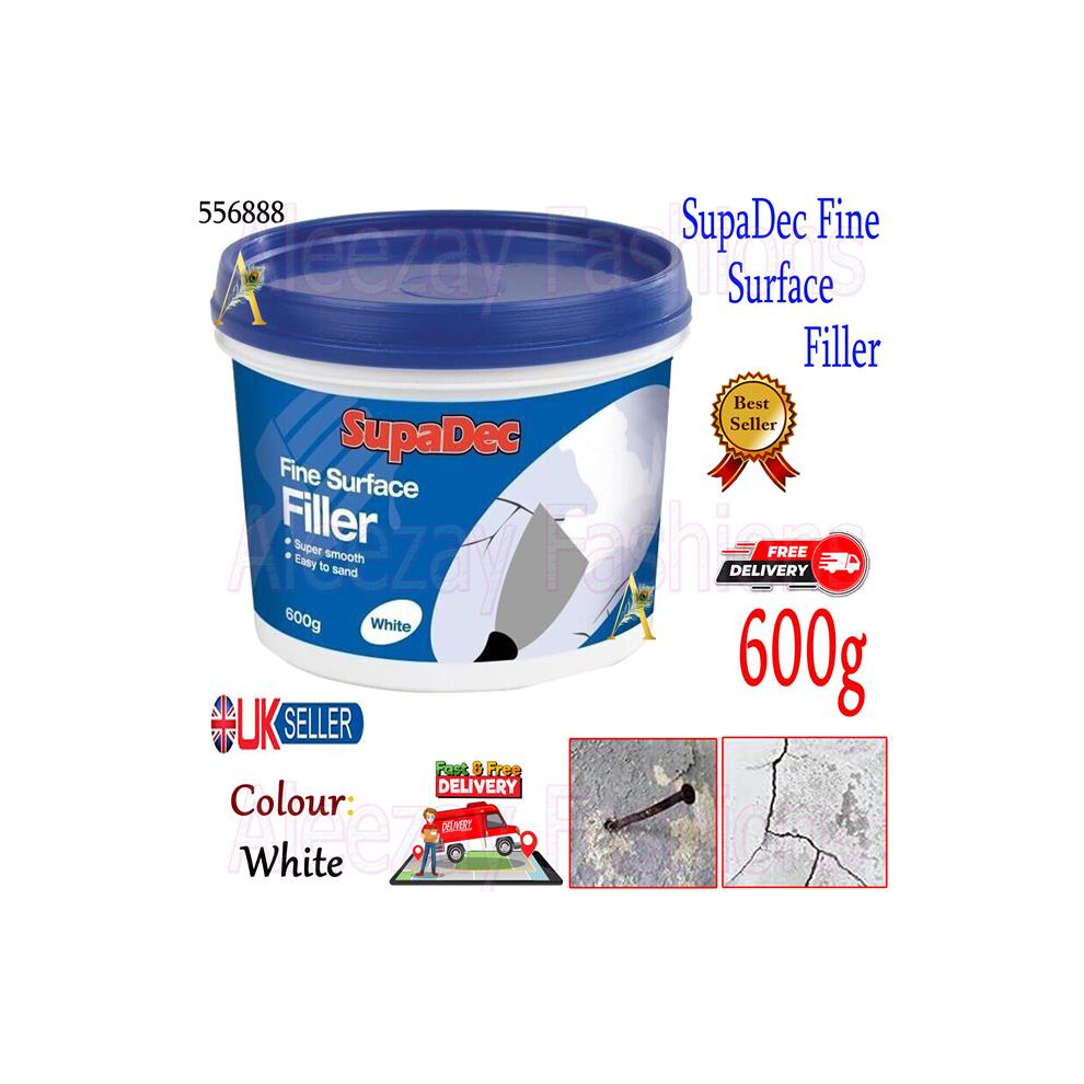 White Multi-Purpose Interior Exterior Fine Surface Filler Tub 600G 5017193556905