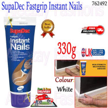 DIY Decorating Fastgrip Instant Nails Grab Adhesive Glue 330g - White
