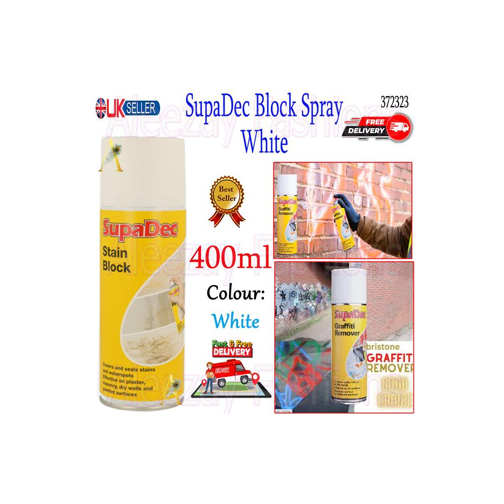 Stain Block Spray 400Ml Aerosol Paint Covers Water Rust & Mould Marks 5017193384690