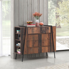 Essentials Abbey Chest of 4 Drawers Rustic Storage for Bedroom