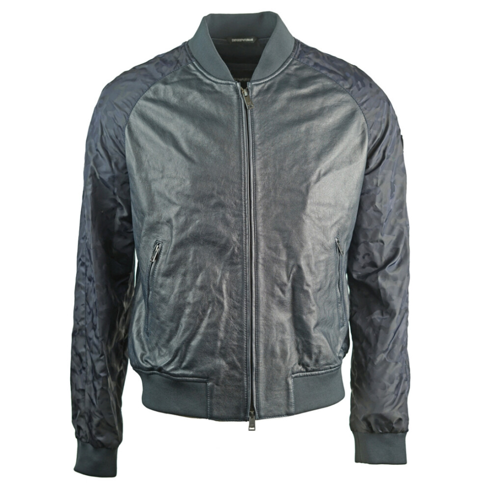 (XS) Emporio Armani W1B54P W1P58 0011 Leather Jacket