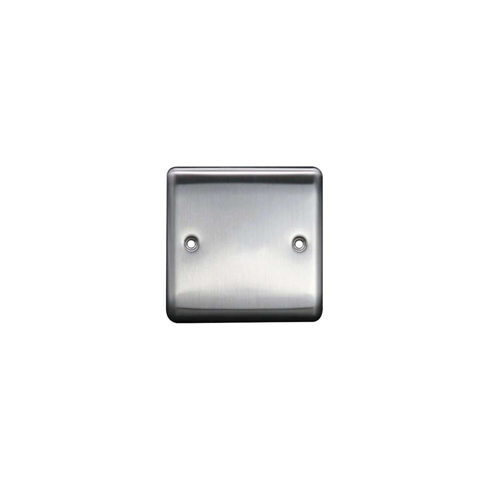 1G Blank Plate Brushed Chrome