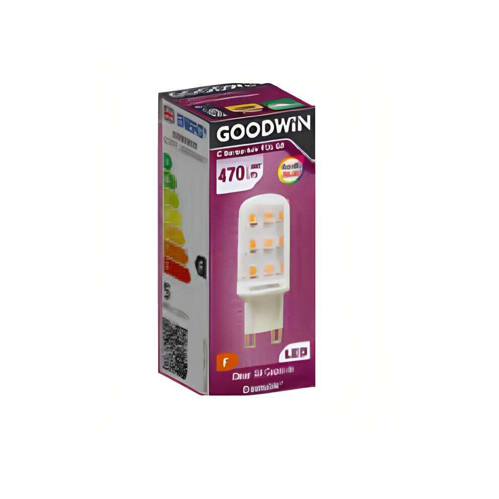 GOODWIN  Capsule Clear G9 300D 4.5W/40W 470lm Dimmable Ra90 3000K LED Lamp
