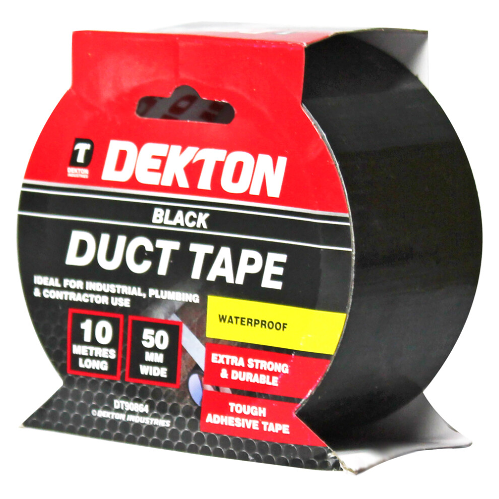Dekton 50Mm X 10M Black Cloth Duct Tape, Dt90864 5055441437798