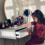 Homcom HOMCOM Dressing Table Set With LED Mirror & Stool 2 Drawers Makeup Desk 6