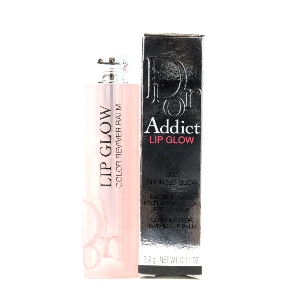 (062 Bronzed Glow) Dior Addict Lip Glow Reviving Lip Balm  0.11oz/3.2g New With Box