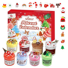 24 Days Of Slime And Kit 24 Days Christmas Countdown Calendar Butter Slime Stress Relief Toys Countdown Calendars 24