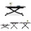 JEFFORDOUTLET Multifunction Dining Table, Modern Height Adjustable Coffee Table,Black Walnut Party Table 2