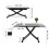 JEFFORDOUTLET Multifunction Dining Table, Modern Height Adjustable Coffee Table,Black Walnut Party Table 6