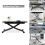 JEFFORDOUTLET Multifunction Dining Table, Modern Height Adjustable Coffee Table,Black Walnut Party Table 8